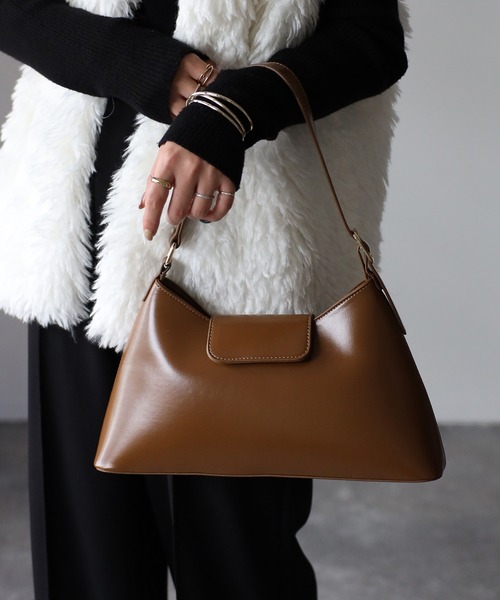 Riberry（リベリー）の「トライアングルワンハンドルバッグ（ハンドバッグ・レディース・ブラック/オリーブ/ブラウン/ホワイト・FREE）」の7枚目の写真