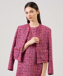 ネオンツイード ノーカラージャケット ANAYI（アナイ）の「ネオンツイードノーカラー ジャケット（ノーカラー