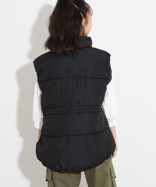 PINK-latte（ピンクラテ）の「◆中綿ベスト（その他アウター・キッズ・ブラック/ダークグリーン・15 /16/14）」の5枚目の写真