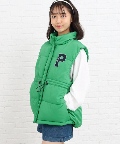 PINK-latte（ピンクラテ）の「◆中綿ベスト（その他アウター・キッズ・ブラック/ダークグリーン・15 /16/14）」の13枚目の写真