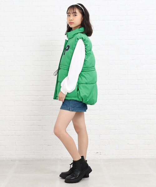 PINK-latte（ピンクラテ）の「◆中綿ベスト（その他アウター・キッズ・ブラック/ダークグリーン・15 /16/14）」の15枚目の写真