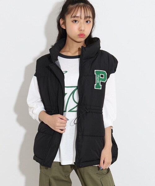 PINK-latte（ピンクラテ）の「◆中綿ベスト（その他アウター・キッズ・ブラック/ダークグリーン・15 /16/14）」の20枚目の写真