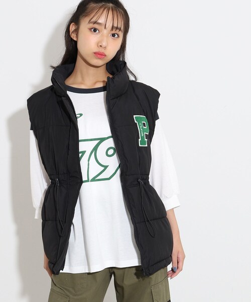 PINK-latte（ピンクラテ）の「◆中綿ベスト（その他アウター・キッズ・ブラック/ダークグリーン・15 /16/14）」の21枚目の写真