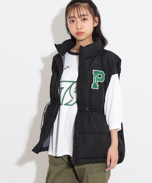 PINK-latte（ピンクラテ）の「◆中綿ベスト（その他アウター・キッズ・ブラック/ダークグリーン・15 /16/14）」の22枚目の写真