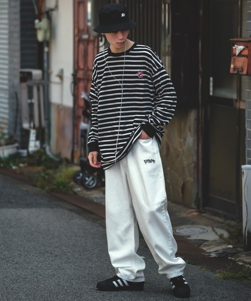 improves(インプローブス)の「ヒッププリント イージー バギーデニム/ツイルパンツ(デニムパンツ・メンズ・ホワイト/ブラック系/サックスブルー/ブラック・LARGE/MEDIUM)」の9枚目の写真