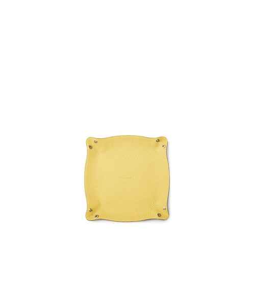 【箱付き新品】ボナヴェンチュラ アイボリー レザー トレイ バレットトレー シュリンクレザー (ミディアム)（収納グッズ