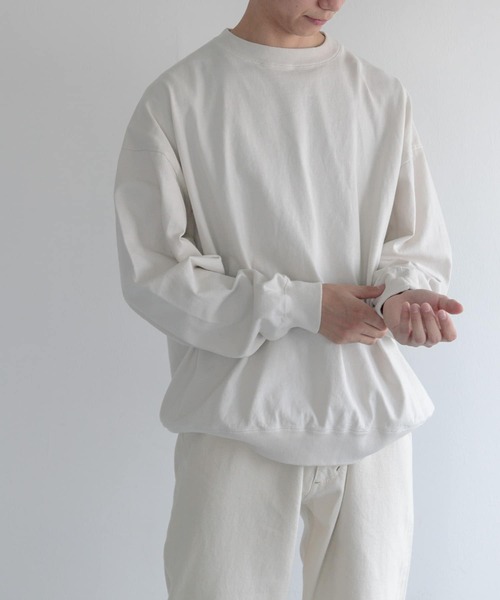 FORK&SPOON（フォークアンドスプーン）の「FORK&SPOON　強撚ヘビーウェイトロングスリーブTシャツ（Tシャツ/カットソー・メンズ・オートミール/モカ・4/5）」の6枚目の写真