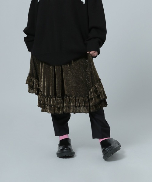 LOWRYS FARM（ローリーズファーム）の「ラメフリルスカート　981567（スカート・キッズ・シルバー/ゴールド・150/160）」の14枚目の写真