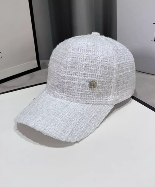 maison de Dolce. ツイードキャップ ホワイト point cap/white | maison de Dolce.
