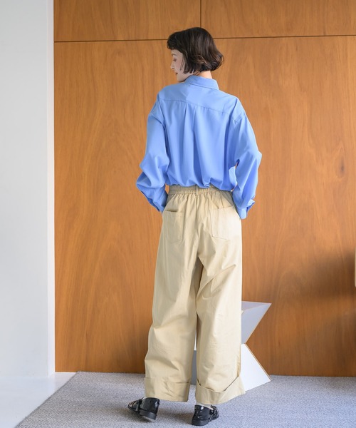 Birthday room（バースデイルーム）の「2タックワイドコットンパンツ（チノパンツ・レディース・カーキ/ブラウン/ベージュ/ブラック・FREE）」の14枚目の写真