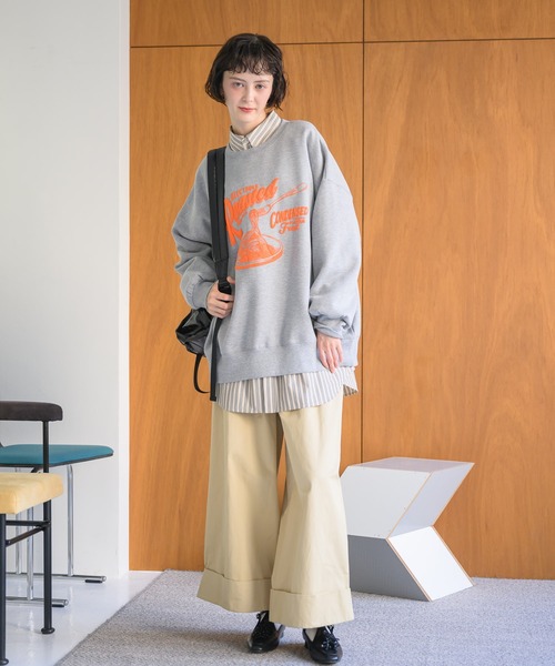 Birthday room（バースデイルーム）の「2タックワイドコットンパンツ（チノパンツ・レディース・カーキ/ブラウン/ベージュ/ブラック・FREE）」の6枚目の写真