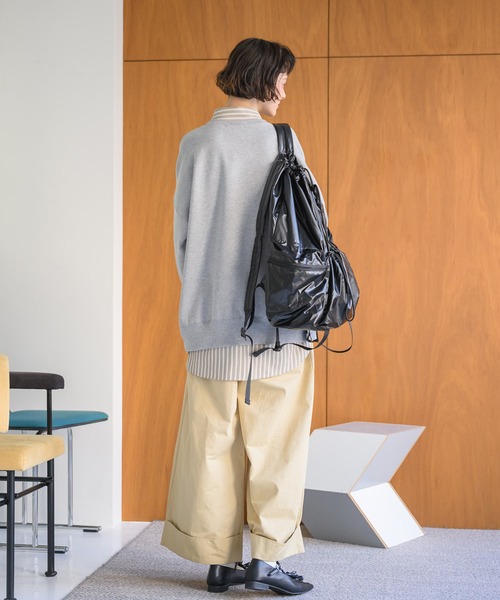 Birthday room（バースデイルーム）の「2タックワイドコットンパンツ（チノパンツ・レディース・カーキ/ブラウン/ベージュ/ブラック・FREE）」の8枚目の写真