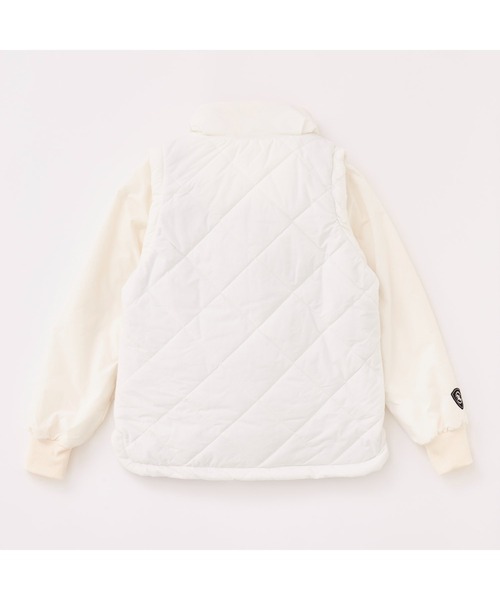 repipi armario（レピピ アルマリオ）の「repipi armario/レピピアルマリオ ブルゾン 中綿 子供用 ブランドロゴ 袖脱着式 ジップアップ キルティング ジャケット（ブルゾン・キッズ・ブラック/ベージュ/ホワイト・S/L/XL/M）」の10枚目の写真