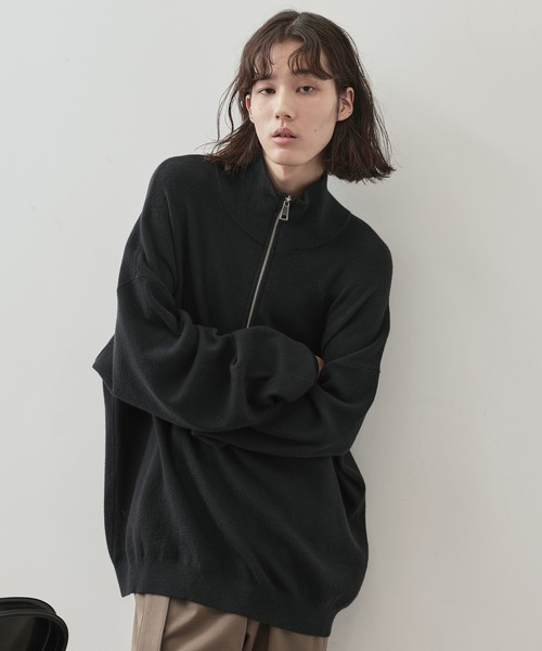 JUNRED（ジュンレッド）の「PBTビックハーフジップニット（ニット