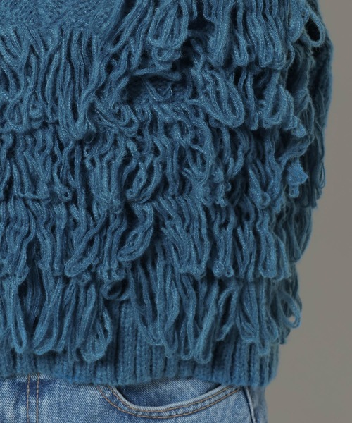 3.3 Field Trip （3.3フィールドトリップ）の「3.3 Field Trip／ループニットベスト　2983545（ベスト・レディース・アイボリー/ブルー/ブラック・FREE）」の10枚目の写真