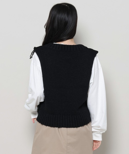 3.3 Field Trip （3.3フィールドトリップ）の「3.3 Field Trip／ループニットベスト　2983545（ベスト・レディース・アイボリー/ブルー/ブラック・FREE）」の17枚目の写真