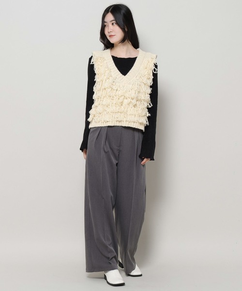 3.3 Field Trip （3.3フィールドトリップ）の「3.3 Field Trip／ループニットベスト　2983545（ベスト・レディース・アイボリー/ブルー/ブラック・FREE）」の20枚目の写真