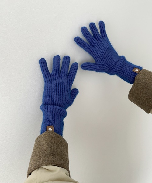 CANAL JEAN（キャナルジーン）の「El mar　ホールタッチニットグローブ（手袋・レディース・ベージュ/ブラック/グレー/ブルー・ONE SIZE）」の12枚目の写真