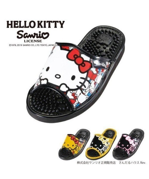 Mayree（メイリー）の「【Sanrio】ハローキティレディスバックキティ柄ヘルシーサンダル(MA)（サンダル・レディース・ホワイト/ブラック×ゴールド/ブラック×ピンク/ゴールド・M/L）」の5枚目の写真