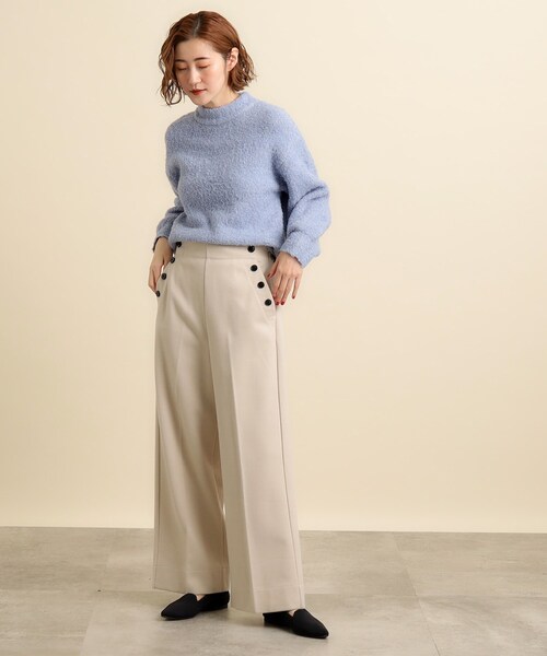 grove（グローブ）の「◆あたたかみあるシャドーギンガムマリンワイドパンツ（その他パンツ・レディース・ダークグレー/ナチュラル/ダークブラウン・02/03/04/01/05）」の13枚目の写真