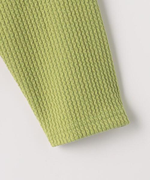 green label relaxing（グリーンレーベルリラクシング）の「TJ ジャカード×細コール 羽織り 100cm-130cm（シャツ/ブラウス・キッズ・ブラック/ライム・XS110/S130）」の5枚目の写真