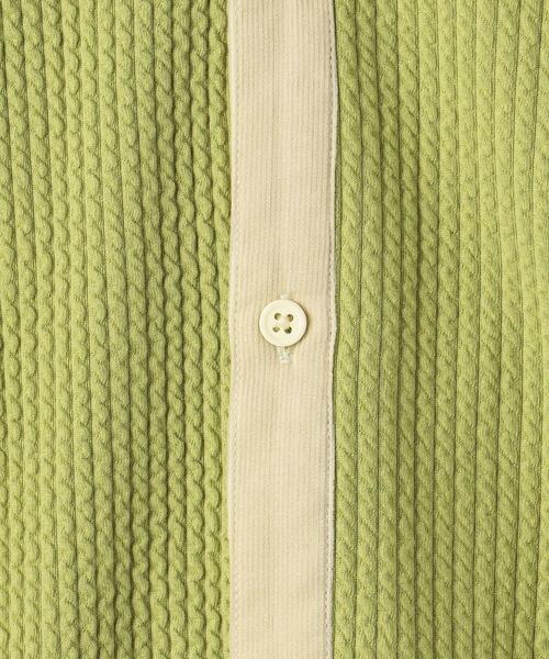 green label relaxing（グリーンレーベルリラクシング）の「TJ ジャカード×細コール 羽織り 100cm-130cm（シャツ/ブラウス・キッズ・ブラック/ライム・XS110/S130）」の13枚目の写真