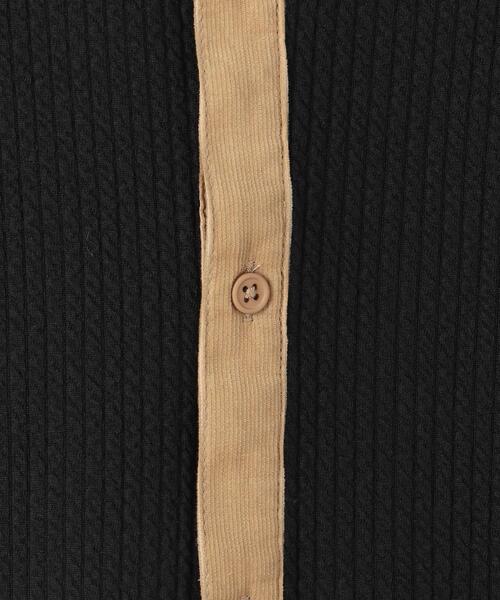 green label relaxing（グリーンレーベルリラクシング）の「TJ ジャカード×細コール 羽織り 100cm-130cm（シャツ/ブラウス・キッズ・ブラック/ライム・XS110/S130）」の12枚目の写真