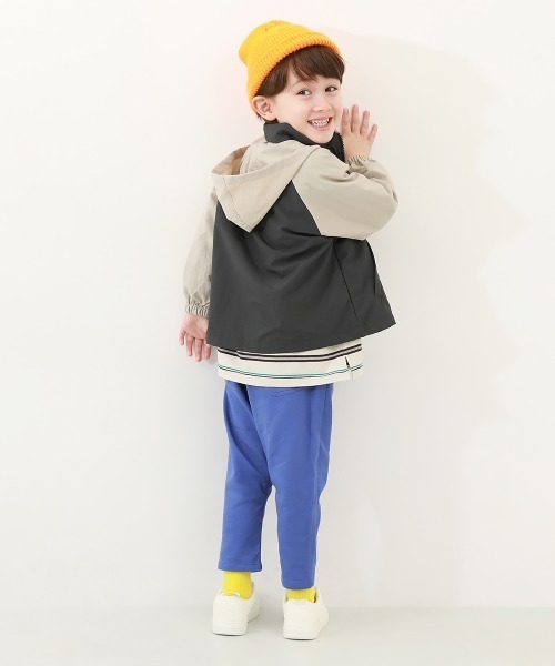 devirock(デビロック)の「撥水 ナイロン 配色ラグラン ウインドブレーカー(ナイロンジャケット・キッズ・その他3/その他1/その他2/ブルー系/テラコッタ/ベージュ系・100cm/110cm/150cm/120cm/140cm/160cm/130cm)」の7枚目の写真
