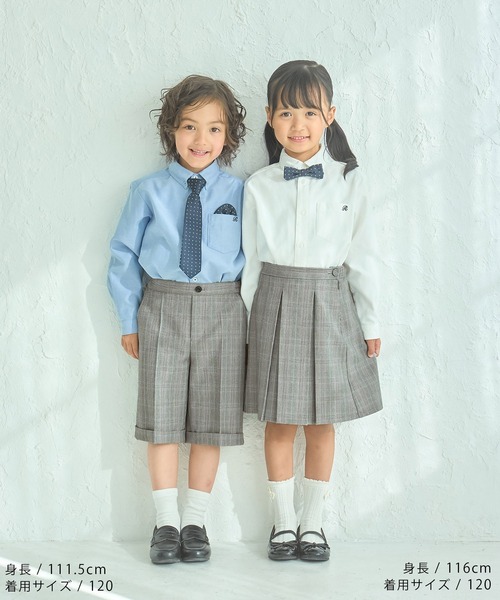 ROPE' PICNIC(ロペピクニック)の「【KIDS】チェック柄ボックスプリーツスカート/セレモニー(スカート・キッズ・ライトグレー・140/120/110/130/150)」の2枚目の写真