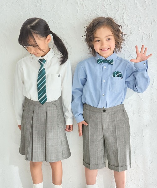 ROPE' PICNIC(ロペピクニック)の「【KIDS】チェック柄ボックスプリーツスカート/セレモニー(スカート・キッズ・ライトグレー・140/120/110/130/150)」の4枚目の写真