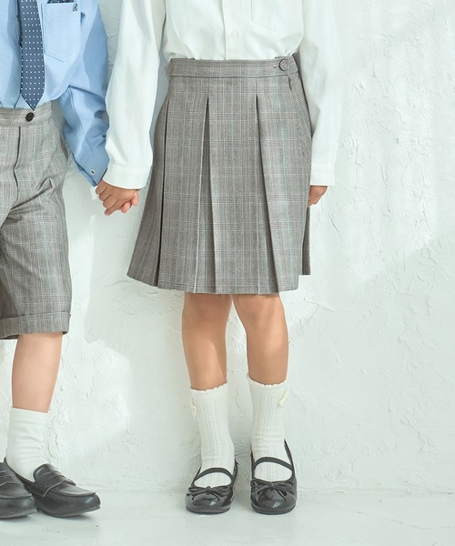 ROPE' PICNIC(ロペピクニック)の「【KIDS】チェック柄ボックスプリーツスカート/セレモニー(スカート・キッズ・ライトグレー・140/120/110/130/150)」の5枚目の写真