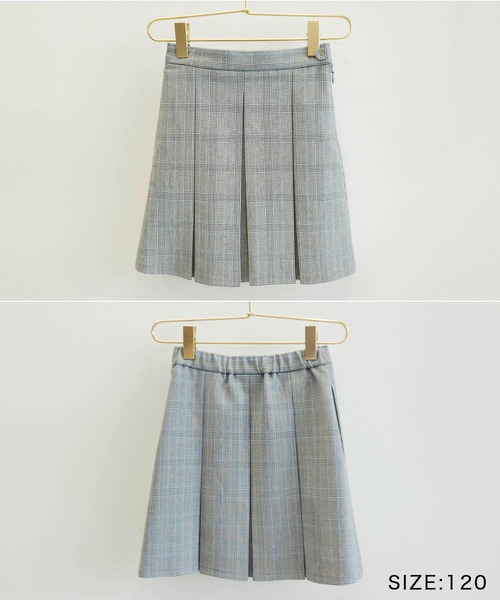 ROPE' PICNIC(ロペピクニック)の「【KIDS】チェック柄ボックスプリーツスカート/セレモニー(スカート・キッズ・ライトグレー・140/120/110/130/150)」の20枚目の写真