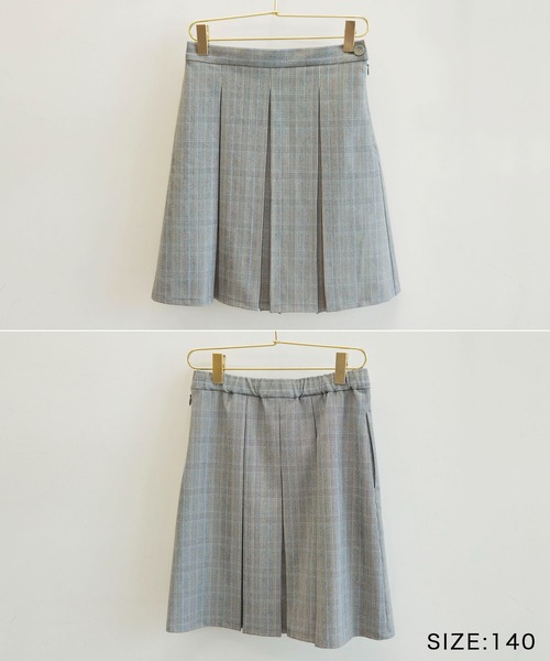 ROPE' PICNIC(ロペピクニック)の「【KIDS】チェック柄ボックスプリーツスカート/セレモニー(スカート・キッズ・ライトグレー・140/120/110/130/150)」の22枚目の写真