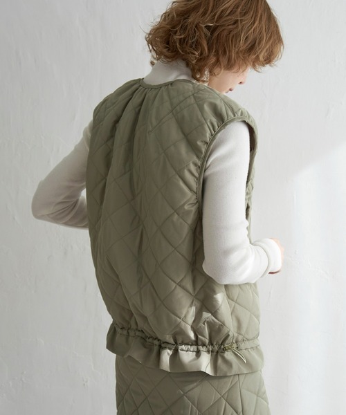 notch.(ノッチ)の「キルティングベスト(ダウンベスト・レディース・ブラック/オフホワイト/オリーブ・M)」の14枚目の写真