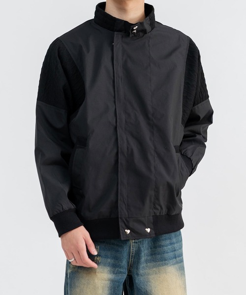 Ressaca(レサーカ)の「ニット切替デザイントラックジャケットブルゾン スタンドカラー オーバーサイズ(ブルゾン・メンズ・ブラック/グレー・M/L/XL)」の21枚目の写真