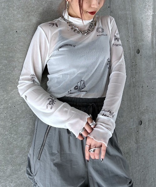 PAGEBOY（ページボーイ）の「クシュタートルシアーアソート（Tシャツ/カットソー・レディース・オフホワイト/ブラック/ブルー系その他/ホワイト系その他/オレンジ・FREE）」の3枚目の写真