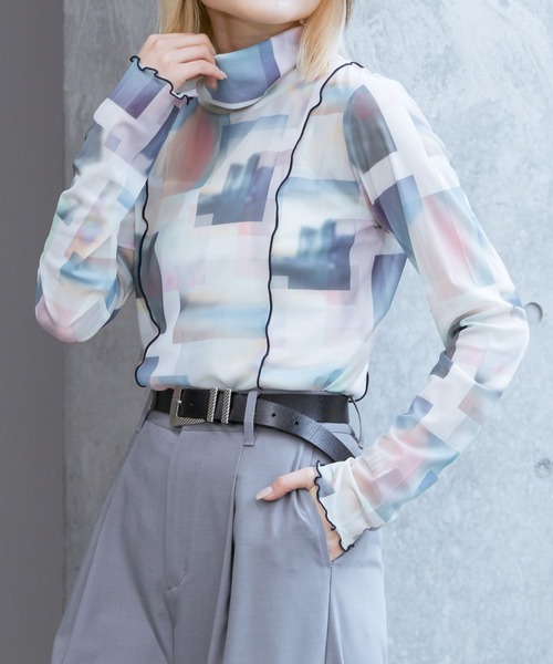 PAGEBOY（ページボーイ）の「クシュタートルシアーアソート（Tシャツ/カットソー・レディース・オフホワイト/ブラック/ブルー系その他/ホワイト系その他/オレンジ・FREE）」の4枚目の写真