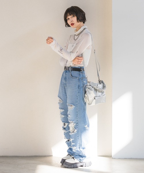 PAGEBOY（ページボーイ）の「クシュタートルシアーアソート（Tシャツ/カットソー・レディース・オフホワイト/ブラック/ブルー系その他/ホワイト系その他/オレンジ・FREE）」の9枚目の写真