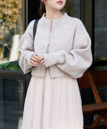 Chico | Wジップニット+チュールキャミワンピースSET(ワンピース)