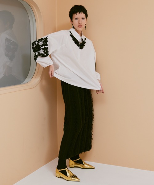 manana suerte（マニャーナスエルテ）の「エンブロイダリースリーブブラウス（シャツ/ブラウス・レディース・ホワイト・FREE）」の10枚目の写真