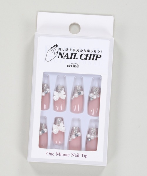 SPINNS（スピンズ）の「【nerine / ネリネ】リボン ネイルチップ（ネイルシール/ネイルチップ・レディース・ホワイト・ONESIZE）」の5枚目の写真