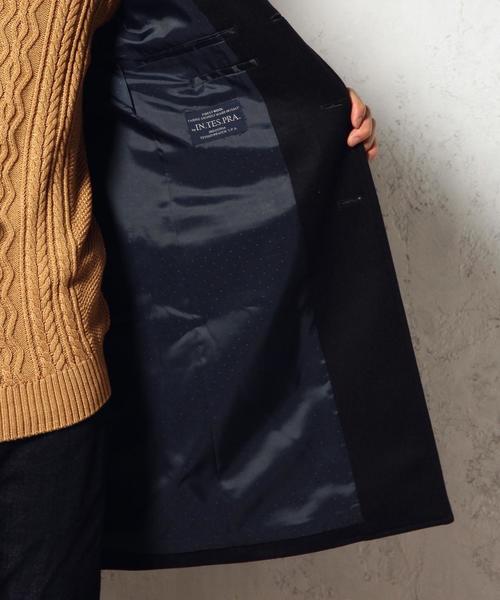 green label relaxing(グリーンレーベルリラクシング)の「INTESPRA/MELTON チェスターコート(チェスターコート・メンズ・ブラック/ライトグレー/ネイビー/その他1・X-LARGE/X-SMALL/SMALL/LARGE/MEDIUM)」の6枚目の写真