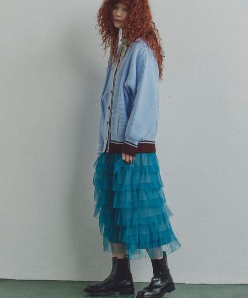 ROSE BUD（ローズバッド）の「チュールフリルスカート（スカート・レディース・グレー/ピンク/グリーン・FREE）」の11枚目の写真