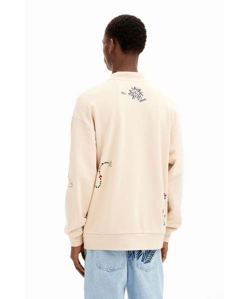 セール】刺繍 スウェットボンバージャケット（スウェット）｜Desigual