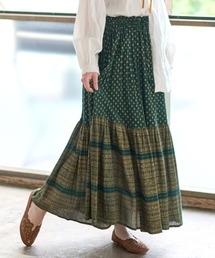 チャイハネ | 【チャイハネ】エスニックプリント ティアードロングスカート(スカート)