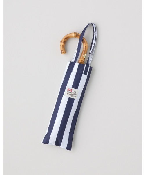 Traditional Weatherwear（トラディショナルウェザーウェア）の「【軽量】FOLDING BAMBOO MINI（折りたたみ傘・レディース・ネイビー×ホワイト/イエロー/ブルー・F）」の20枚目の写真