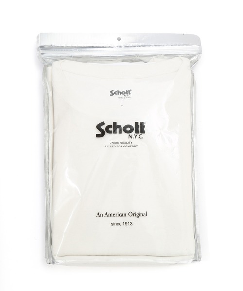 schott（ショット）の「【直営限定】Schott/ショット/2PACK T-SHIRT/2パックティーシャツ（Tシャツ/カットソー・メンズ・ホワイト/ブラック・XL/L/M/2XL）」の22枚目の写真