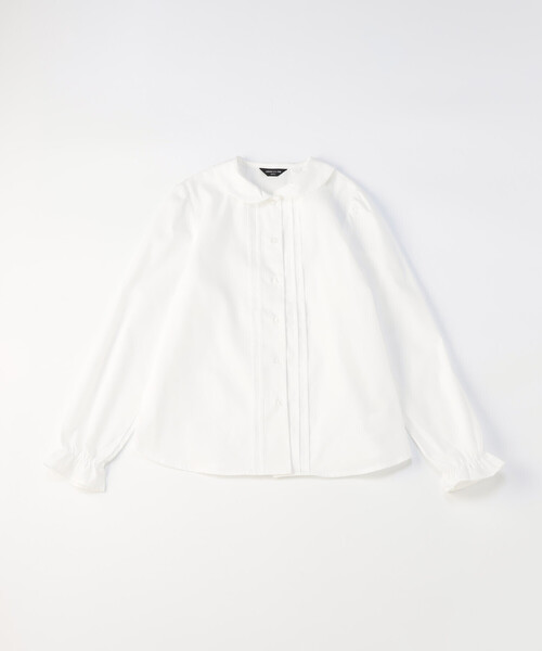 セール】丸襟 ピンタック ブラウス(140-160cm)（シャツ/ブラウス  