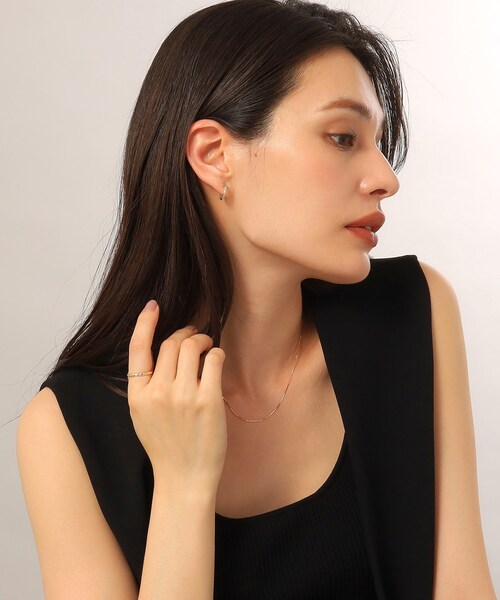 COCOSHNIK（ココシュニック）の「K10ロックカットフープ ピアス（ピアス（両耳用）・レディース・イエローゴールド・00）」の6枚目の写真