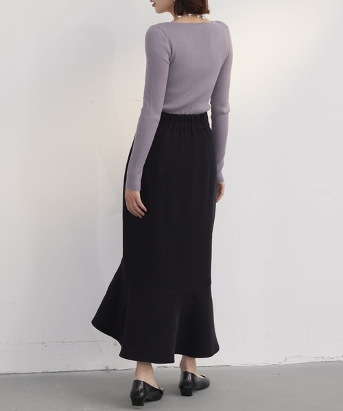 SAISON DE PAPILLON（セゾンドパピヨン）の「ラップ風ダブルベルトミモレ丈スカート（スカート・レディース・ピンク/ベージュ/ブルーグレー/ブラック・S/M/L）」の8枚目の写真